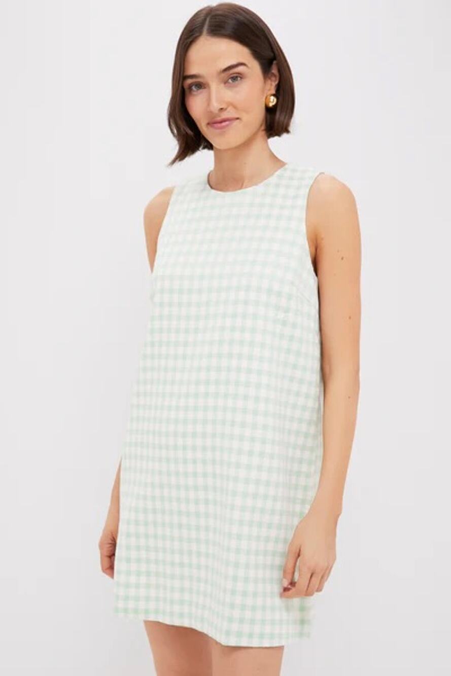 Tuckernuck Mint and White Gingham Mini Dress